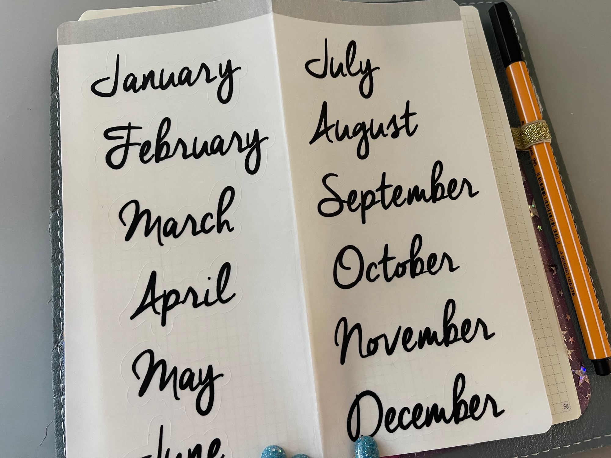 Months of the Year Download for Hobonichi Weeks